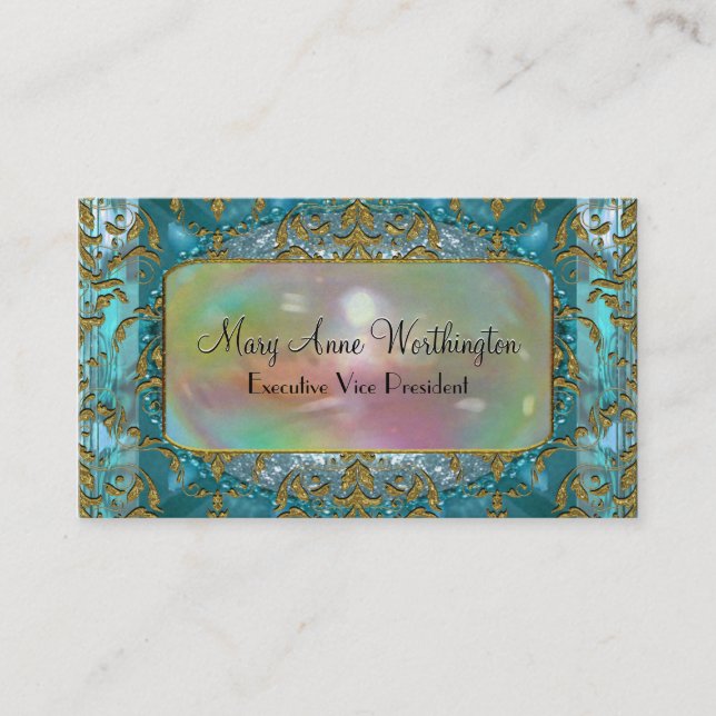 Cartão De Visita Delancey pelo profissional elegante do mar (Frente)