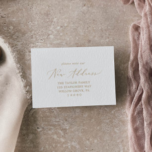 Cartão De Visita Delicar Nova Alteração Doméstica Dourada da Placa