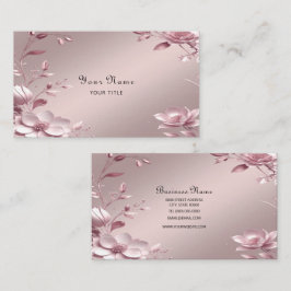 Cartão De Visita Delicate Pink Floral Business Card
