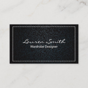 Cartão De Visita Denim  Borda branca