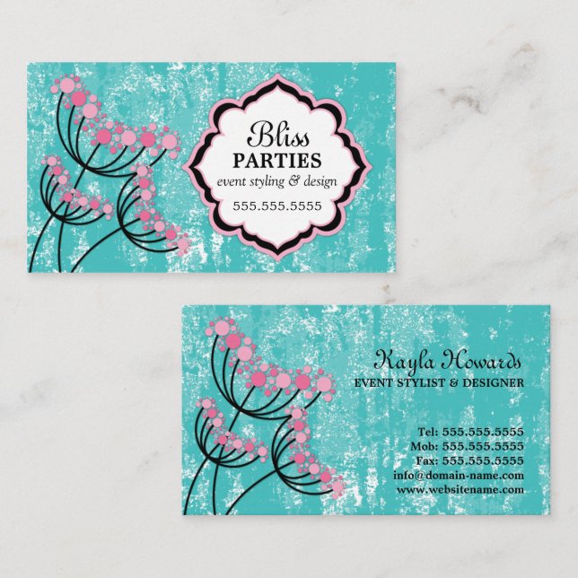 Cartão De Visita Denominação e design do evento (Frente/Verso)