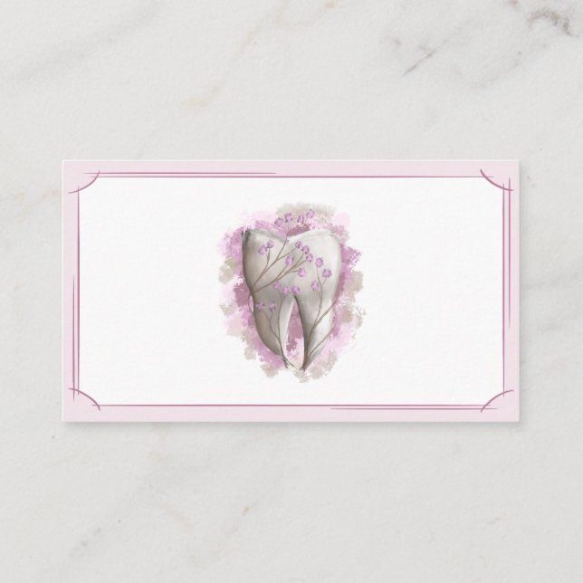 Cartão De Visita Dental Care. Dentista/Dental Assistant. Modelo (Verso)