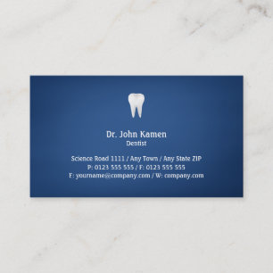 Cartão De Visita Dental elegante Azul