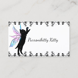 Cartão De Visita Dente-de-leão cósmico do gato