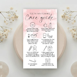 Cartão De Visita Dentes de Aquarela Rosa Feminina Esbranquiçando De