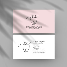 Cartão De Visita Dentes dentárias simples Brancando Busin