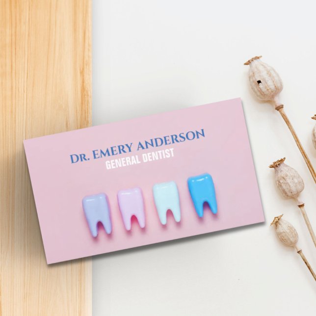 Cartão De Visita Dentes Ortodontista Dentista Dentista Dentista Den (Teeth Orthodontist Dental Hygienist Dentist Business Card)