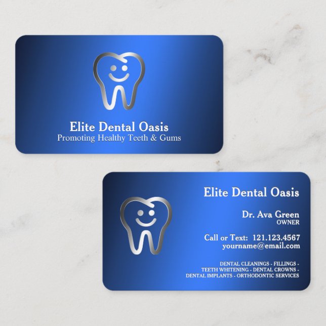 Cartão De Visita Dentist Elite Dental (Frente/Verso)