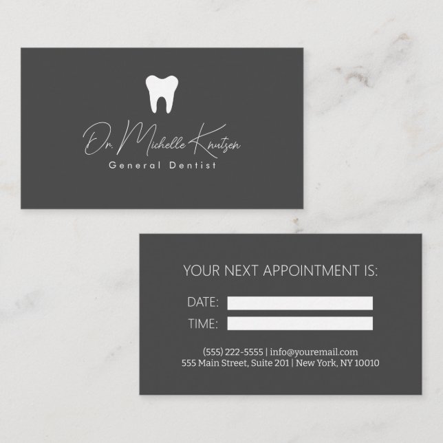 Cartão De Visita Dentist Professional Dental Appoint (Frente/Verso)