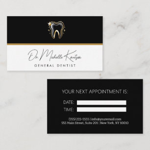 Cartão De Visita Dentist Professional Dental Appoint Dourado