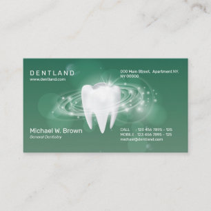 Cartão De Visita Dentista 3D Dentista Dental Verde Nomeação de De