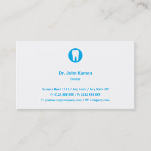 Cartão De Visita Dentista   Azul