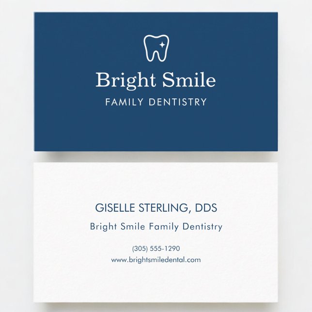 Cartão De Visita Dentista Azul (Criador carregado)
