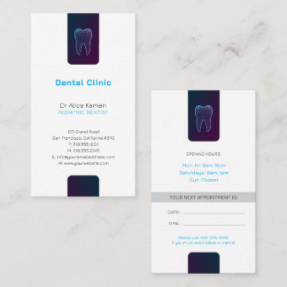 Cartão De Visita Dentista | Dentista Pediátrico