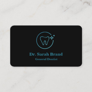 Cartão De Visita Dentista Elegante Cuidado Dental Dente