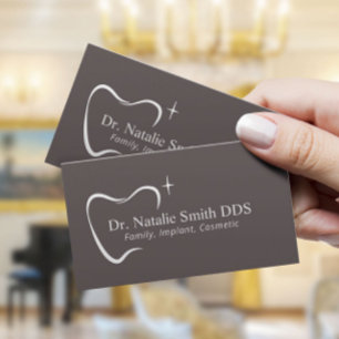 Cartão De Visita Dentista Logotipo de Dente Tratamento dentário pro