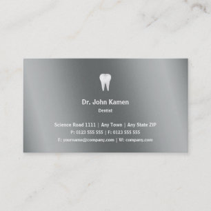 Cartão De Visita Dentista Metálico Gráfico Clássico