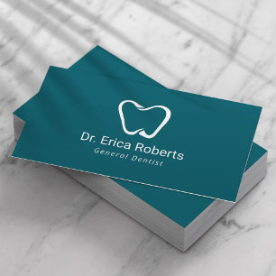 Cartão De Visita Dentista Mínimo de Adição Profissional de Logotipo