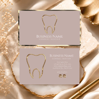 Cartão De Visita Dentista Ouro Luxo