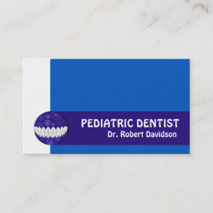 Cartão De Visita Dentista Pediátrico Dentista Azul Sorriso