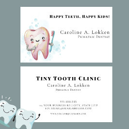 Cartão De Visita Dentista Pediátrico Dentista Miúdos Médico