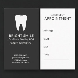Cartão De Visita Dentista Profissional Consulta Odontológica Preta