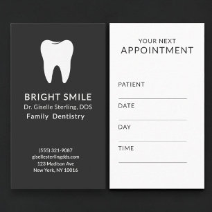 Cartão De Visita Dentista Profissional Consulta Odontológica Preta