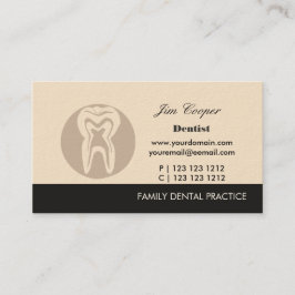 Cartão De Visita Dentista profissional do cirurgião médico dos dent