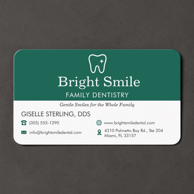Cartão De Visita Dentista Verde (Criador carregado)