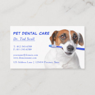 Cartão De Visita Dentista Veterinária Pet Dental