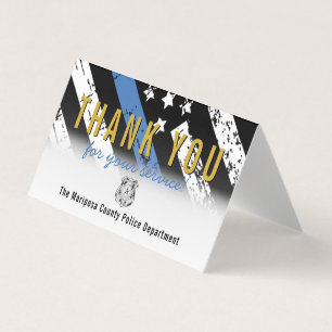 Cartão De Visita Departamento de Polícia - Linha Azul Thin - Obriga