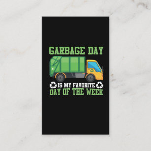 Cartão De Visita Deposição de lixo de caminhão no dia do lixo