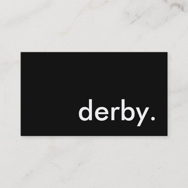 Cartão De Visita Derby. (Frente)