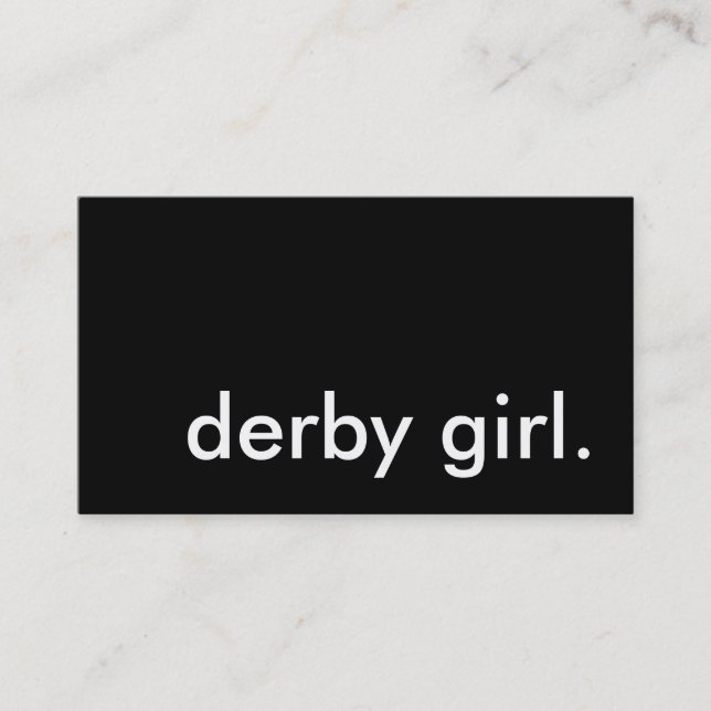Cartão De Visita derby, garota. (Frente)