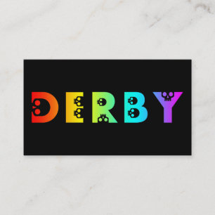Cartão De Visita derby: skullphabet