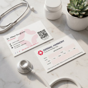 Cartão De Visita Dermatologia Clínica de Negócios Limpar Compromi