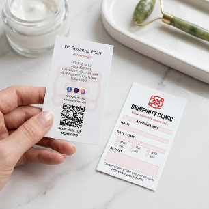 Cartão De Visita Dermatologia Clínica de Negócios   Limpar Compromi