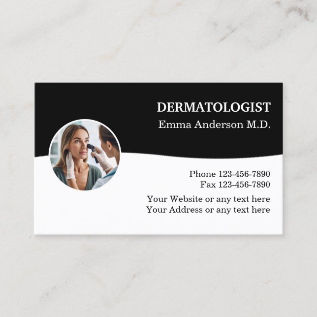 Cartão De Visita Dermatologist Medical Business Cards Design (Frente)