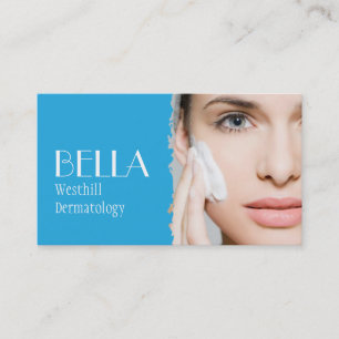 Cartão De Visita Dermatologista de Pele Clara Massagem Facial Spa