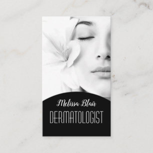 Cartão De Visita Dermatologista de Pele Clara Massagem Facial Spa