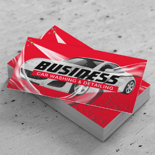 Cartão De Visita Desanexação Automática e Lava AutomóvelVermelho