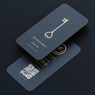 Cartão De Visita Desbloqueie sua casa de sonho: Código QR do agente