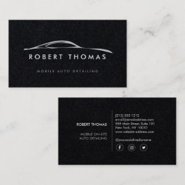 Cartão De Visita Descartar Automaticamente, Reparar em Papel Preto