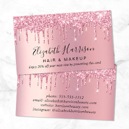 Cartão De Visita Desconto da Coleta Rosa