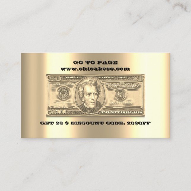 Cartão De Visita Desconto Inserir Placa 20$ Códigos QR Online Doura (Frente)