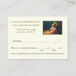 Cartão De Visita Desejo Eucarista Católico - Nomeação de Jesus