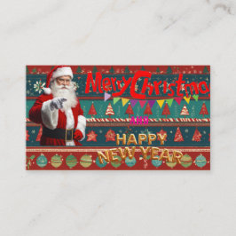 Cartão De Visita Desejos Festivos Personalizados