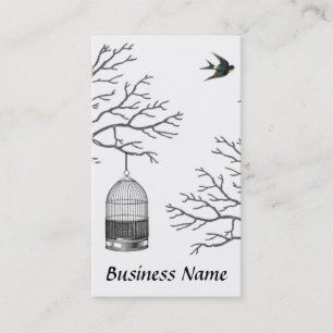 Cartão de visita desencapado da andorinha do ramo