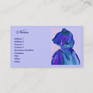 Cartão De Visita Desenhador de Moda Blue Vress I