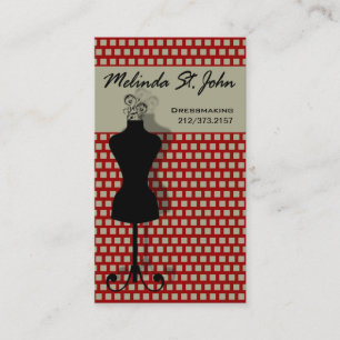 Cartão De Visita Desenhador de moda Sewing do manequim da